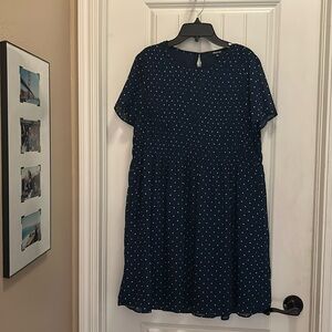 Madewell navy/white polka dot M dress
